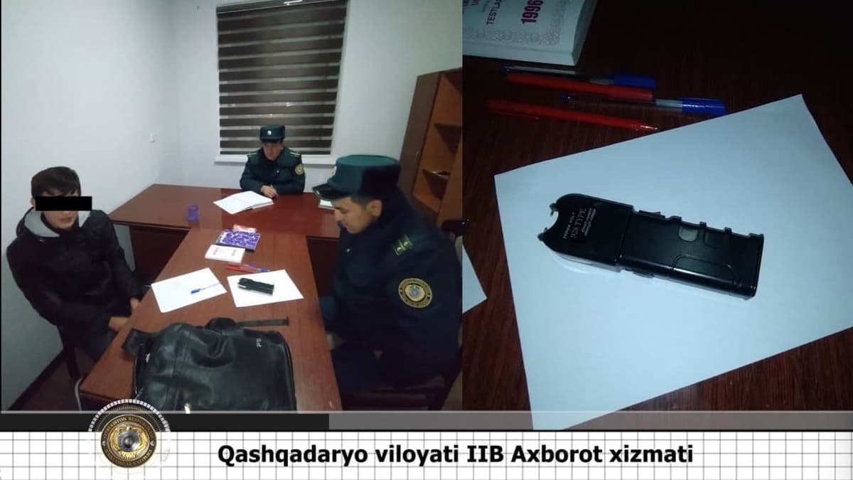 Qarshida yonida elektroshoker olib yurgan shaxs aniqlandi