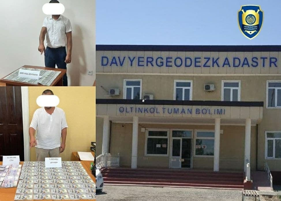 Oltinko‘l tumani kadastr bo‘limi boshlig‘i yer sotayotganda qo‘lga olindi