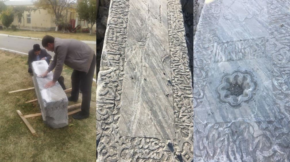 Samarqandda «snos»ga tushgan hududda olib borilayotgan qazish ishlari paytida qadimiy qabrtoshlar topildi
