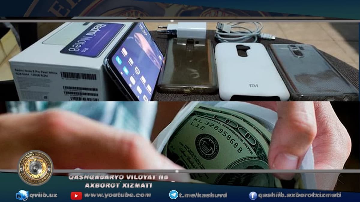 Qashqadaryoda fuqaroning 500 dollar puli va telefonini o‘g‘irlab ketgan shaxsga jinoyat ishi qo‘zg‘atildi