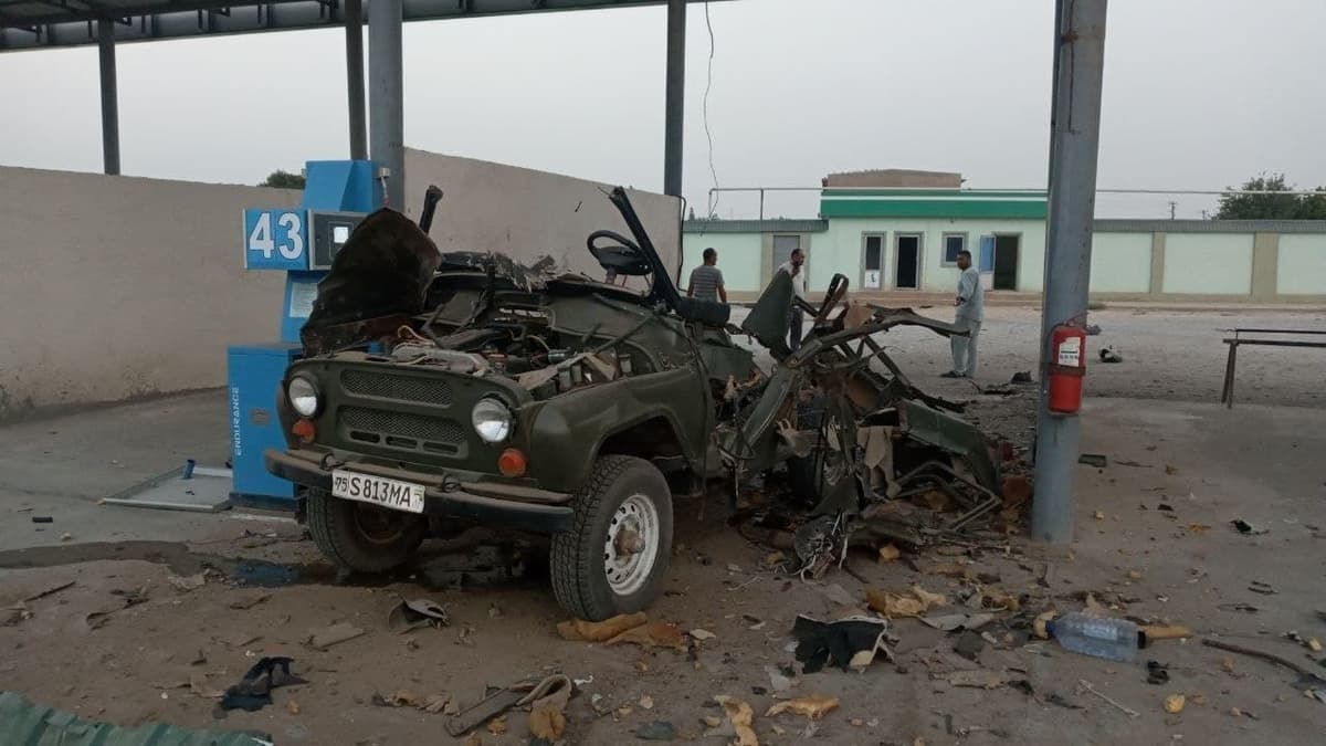 Surxondaryodagi «metan zapravka»da «UAZ» mashinasining gaz balloni portlab ketdi