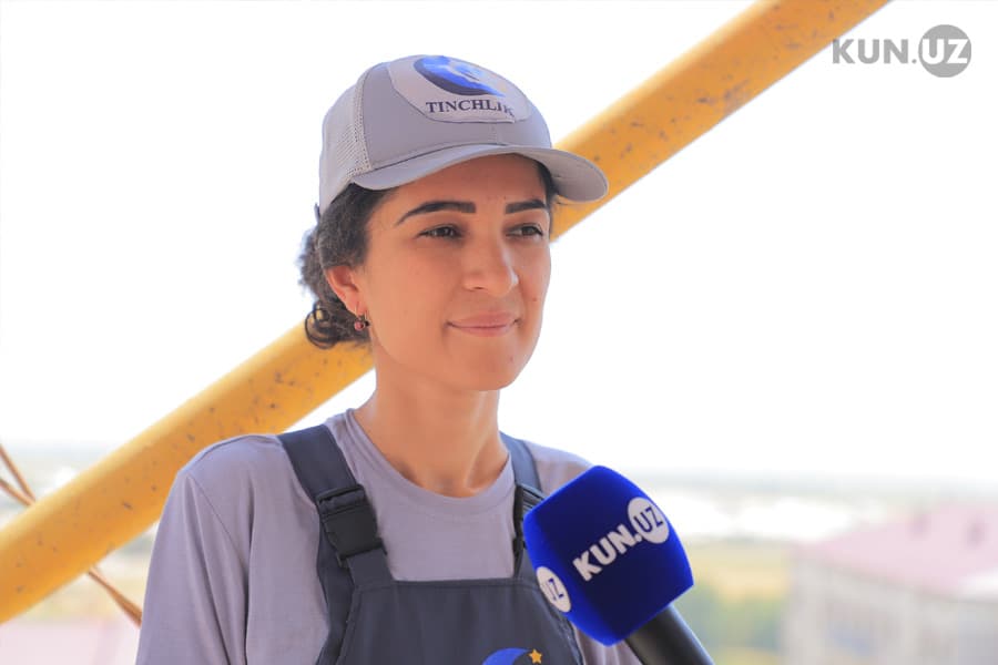 “Bu kasb – bolalikdagi orzum” - minorali kran boshqarayotgan navoiylik qiz