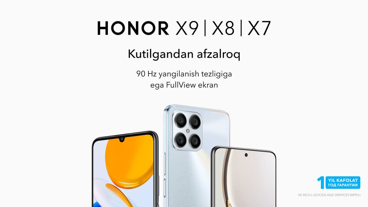 HONOR'dan kuzgi aksiya: manfaatli narxda HONOR X seriyasi smartfonlari, shuningdek ko‘plab sovg‘alar