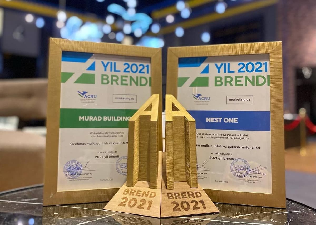 Murad Buildings va Nest One yilning eng yaxshi brendlari deb topildi