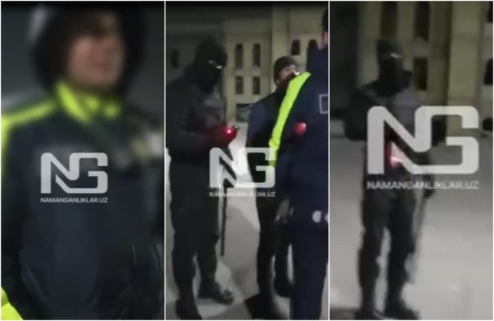 Namanganda YPX xodimi va niqobli shaxs fuqarolarga nisbatan elektroshoker ishlatgani aytildi