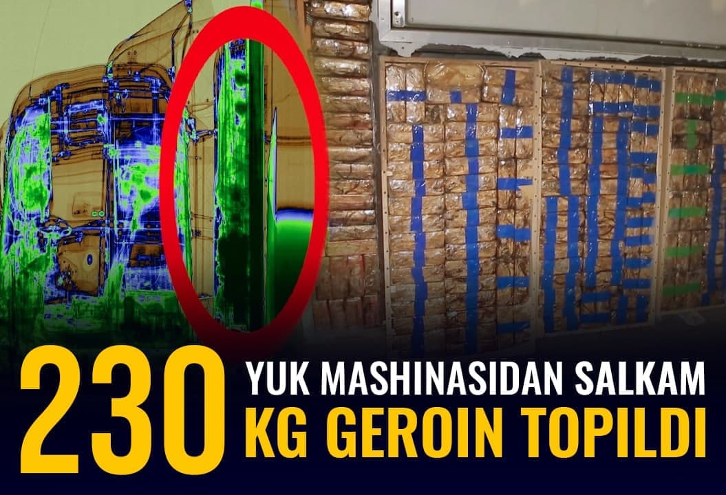 O‘zbekiston orqali salkam 230 kg geroin olib o‘tishga urinish to‘xtatildi