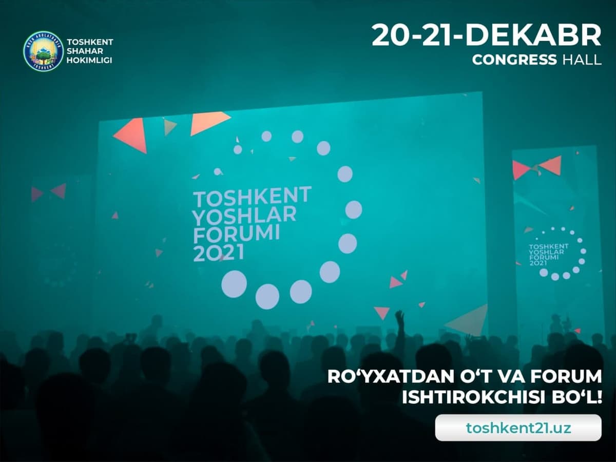 Toshkent yoshlar forumiga mezbonlik qiladi