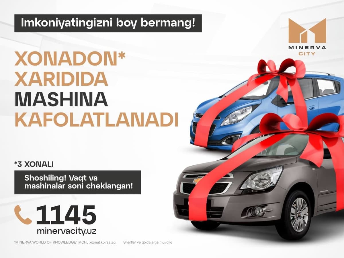 Bitta o‘rniga ikkita: xonadon xaridida avtomobil sohibi bo‘ling