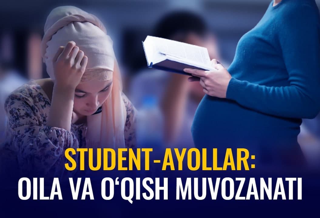 Qo‘lida bola bilan o‘qiyotgan talabalar. Ularni qo‘llab-quvvatlashga e’tibor qaratiladimi?