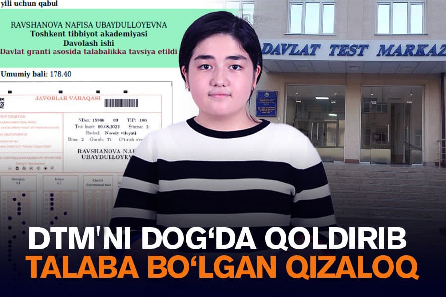 9-sinfni bitirib tibbiyot akademiyasiga grantga kirgan, biroq o‘qishga qabul qilinmagan 16 yoshli qiz hikoyasi