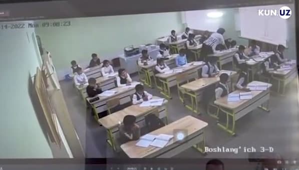 Video: Buxoroda o‘qituvchi boshlang‘ich sinf o‘quvchilarini kaltakladi