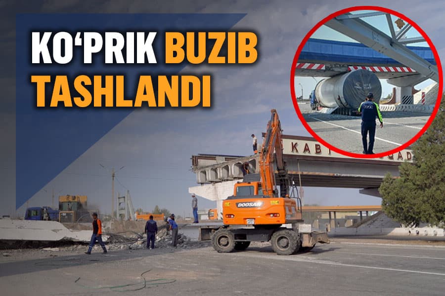 Chinozda yuk mashinasi tiqilib qolishi ortidan ko‘prik buzildi. Zararni kim qoplaydi?