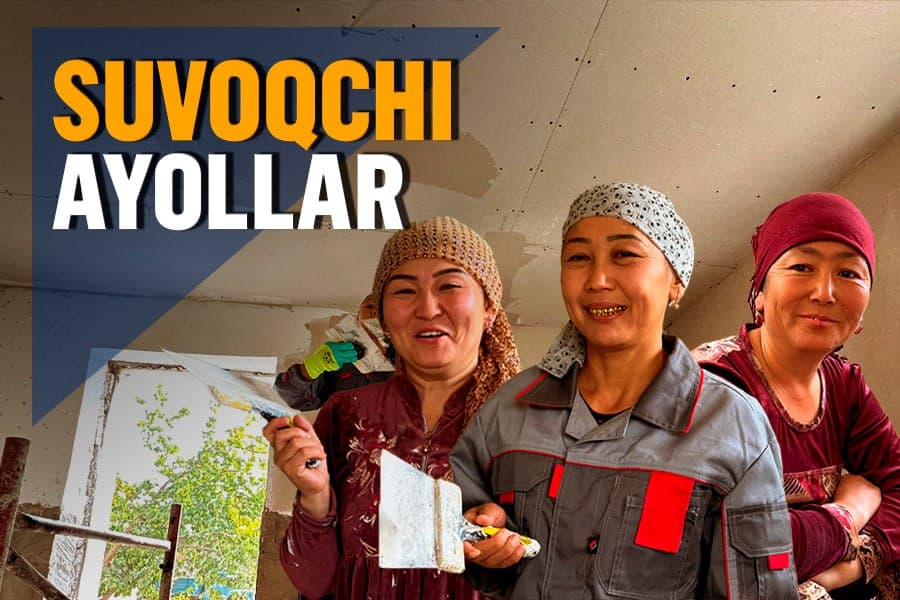 «Joyi kelsa bir oyda 14 mln so‘m topamiz» - andijonlik suvoqchi ayollar